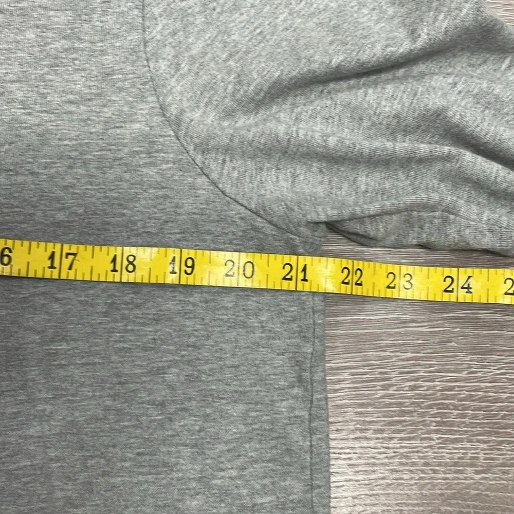 J. Crew Mercantile Boatneck Long Sleeve Gray Tee with Faux Layered Look L